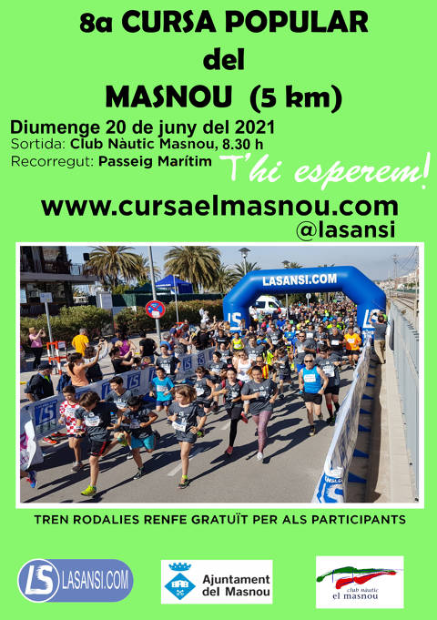 Inscripciones abiertas a la CARRERA POPULAR DEL MASNOU 20/06/21