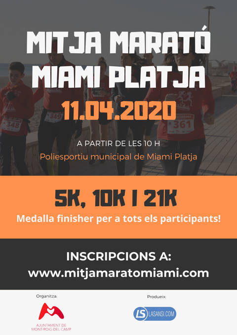 Only the inscriptions for the five-year edition of the Mitja Marató of Miami Platja