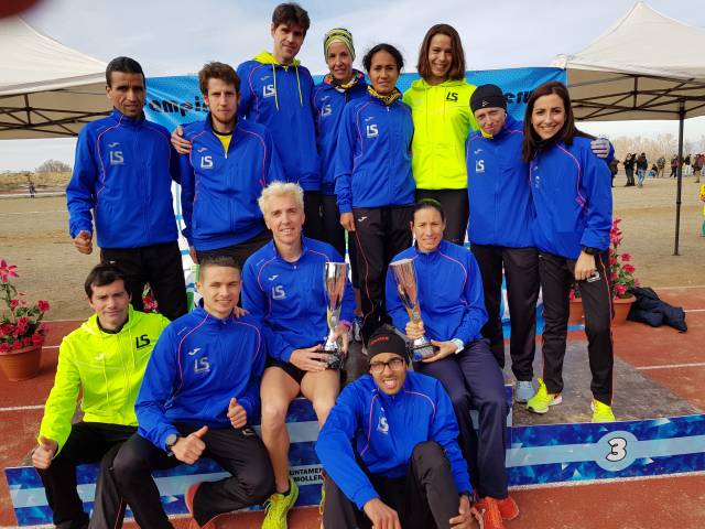 La Sansi Campeones en hombres y mujeres en el 99e campeonato catalán de cros largo 11/02/18 Mollerussa