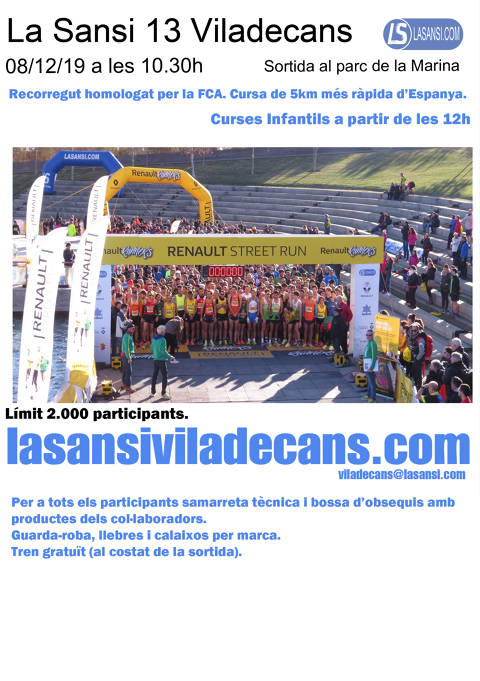 La Sansi de Viladecans de 5 y 10km 08/12/19