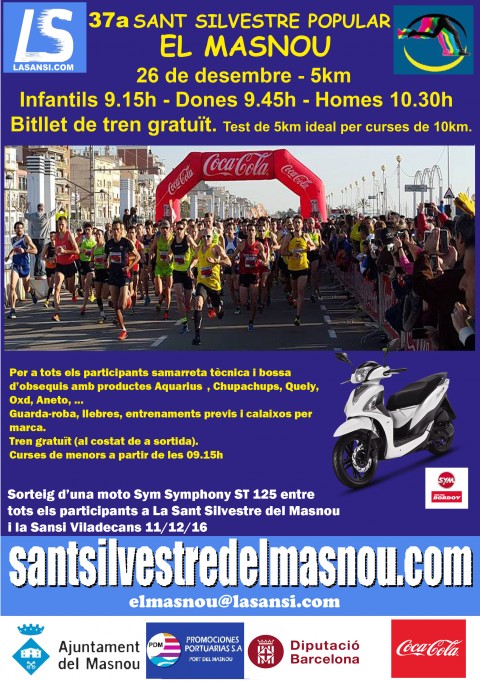 Inscripciones abiertas a la 37ª Santo Silvestre del Masnou 5km - 26/12/16