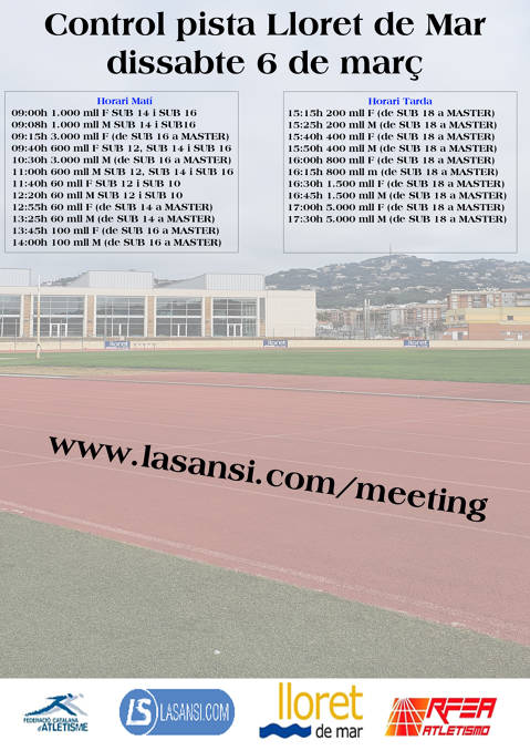 625 inscripcions al control de Lloret de Mar del proper disssabte amb atletes internacionals