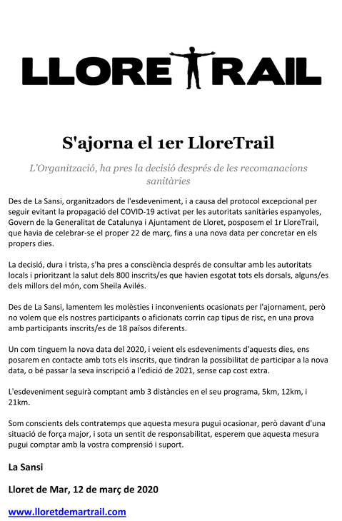 Postponed Lloretrail