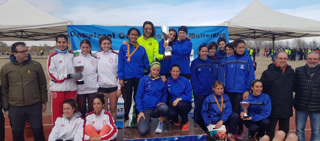 La Sansi Campeones en hombres y mujeres en el 99e campeonato catalán de cros largo 11/02/18 Mollerussa