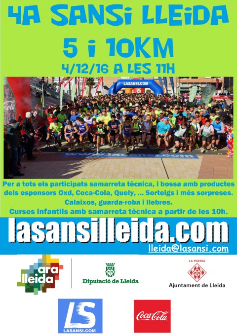 Inscripciones abiertas por la Cursa Popular 4a Sansi de Lleida de 5 y 10km