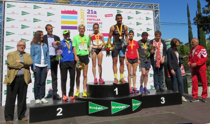 Isam Mounid supera al sprint a Jose Luis Blanco y el francés Benfodda en la 21ª Carrera Popular Ciudad de Girona de 5km