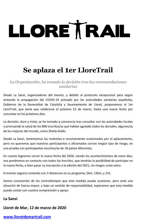 Postponed Lloretrail