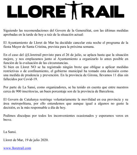 Postponed Lloretrail