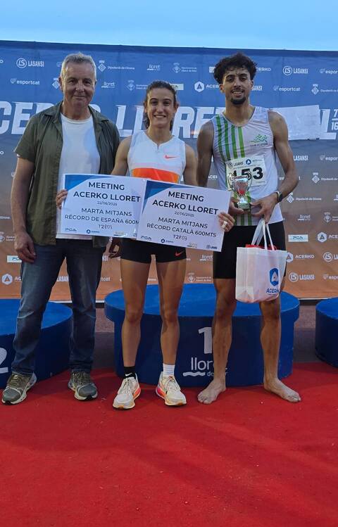Marta Mitjans achieved the absolute Catalan record and the best Spanish Under-20 time in the 600 meters at the Acerko Meeting in Lloret de Mar with a time of 1:28:03.