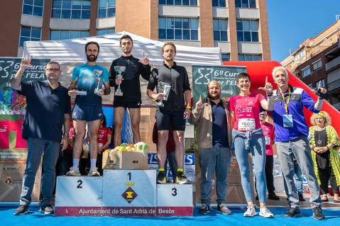 Emotiva matinal en la 6a carrera benéfica por la ELA en Sant Adrià de Besòs